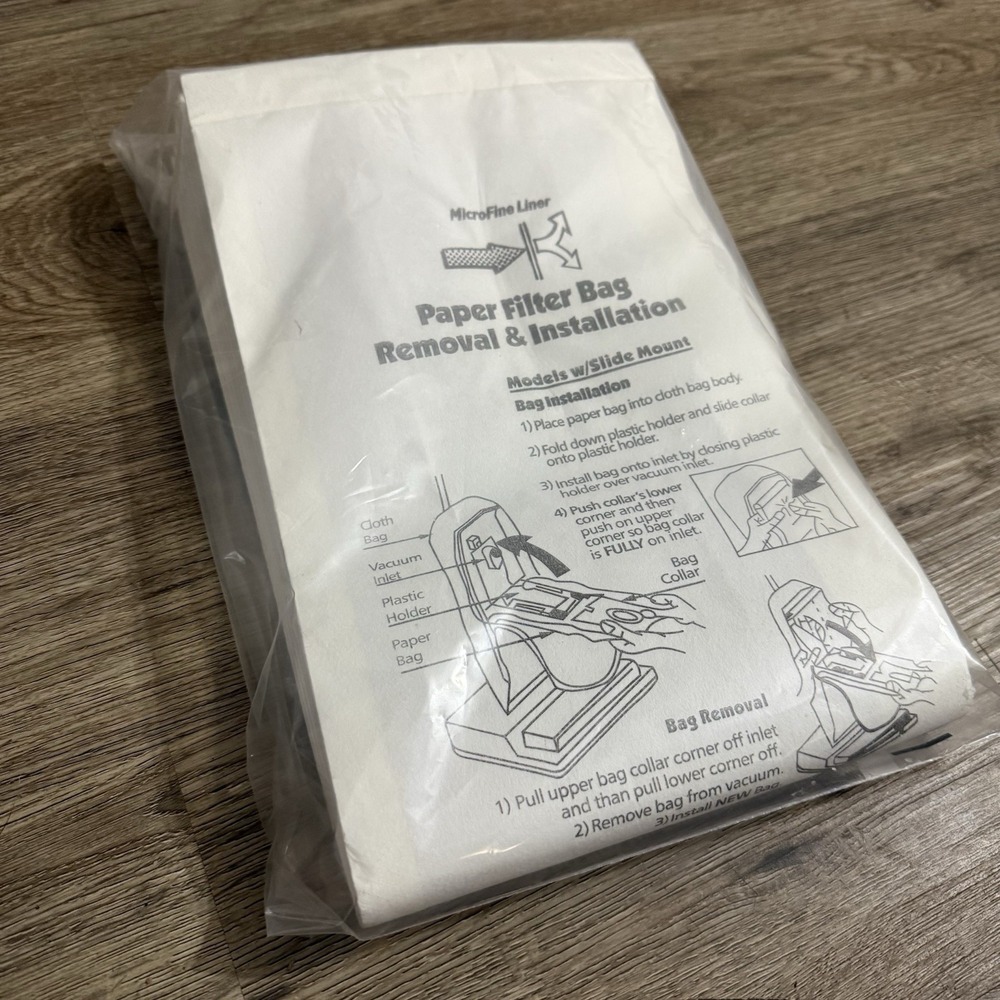 6 Pack MicroFine Liner Paper Vacuum Bags Replacement Disposable Filter‎ Bags